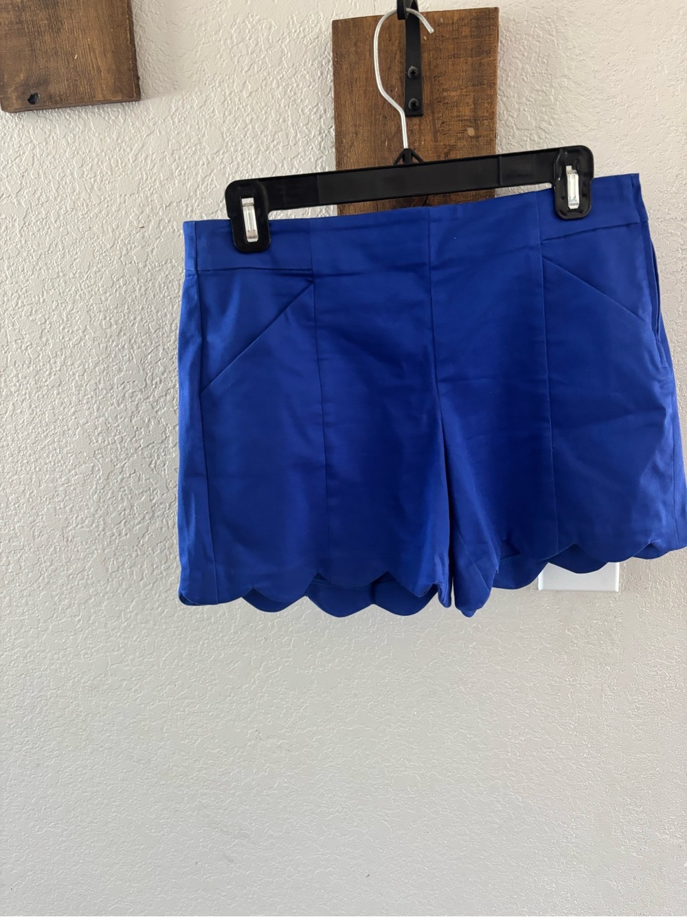 Lilly Pulitzer Royal Blue Scalloped Hem High-Waist Shorts